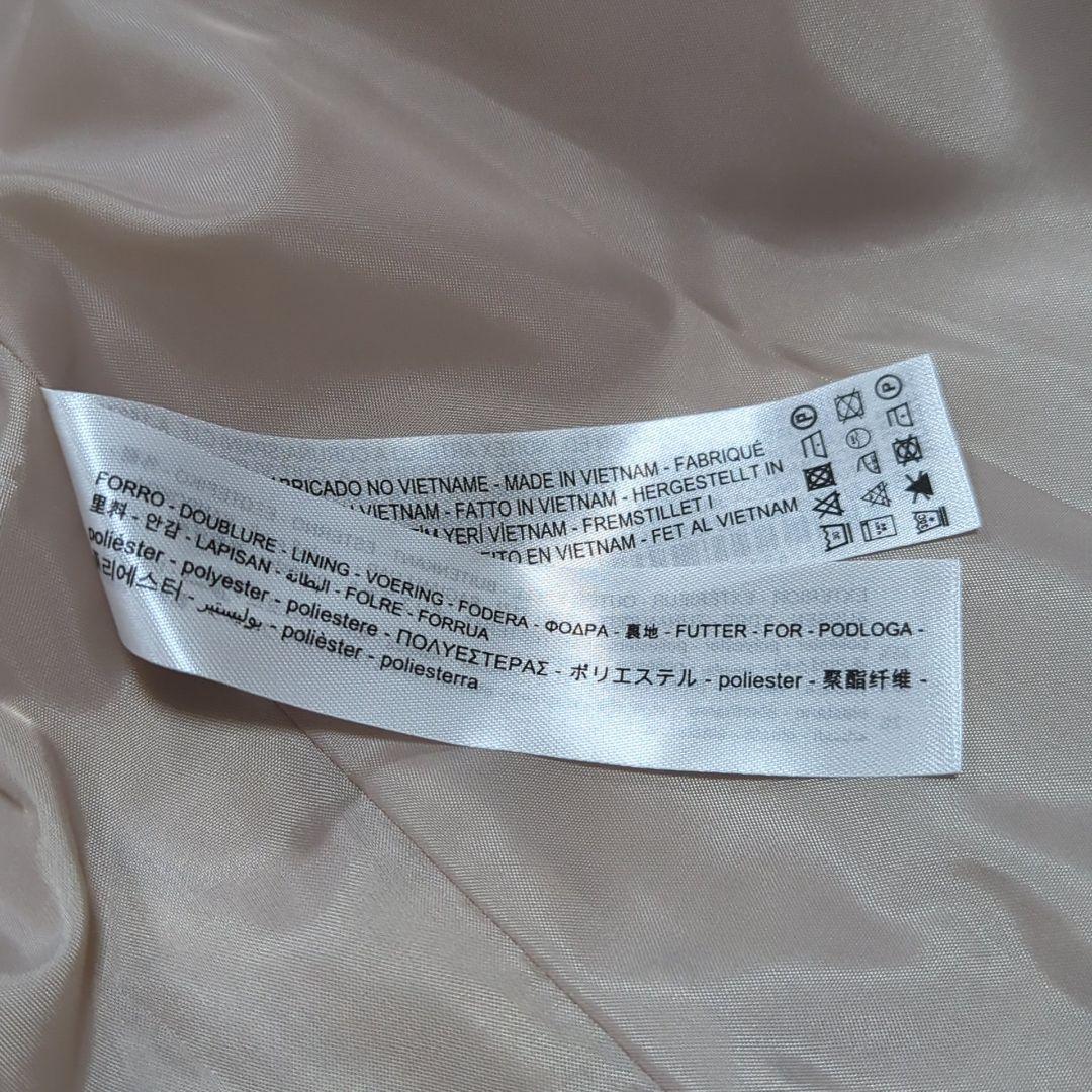 未使用級 42 XL相当 ZARA ノーカラー パンツスーツ ストレッチ 洗える