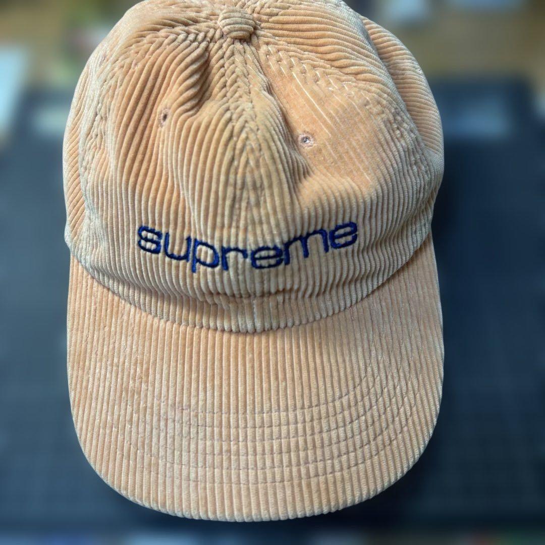 Supreme Corduroy Compact Logo6-PanelキャップSUPREME