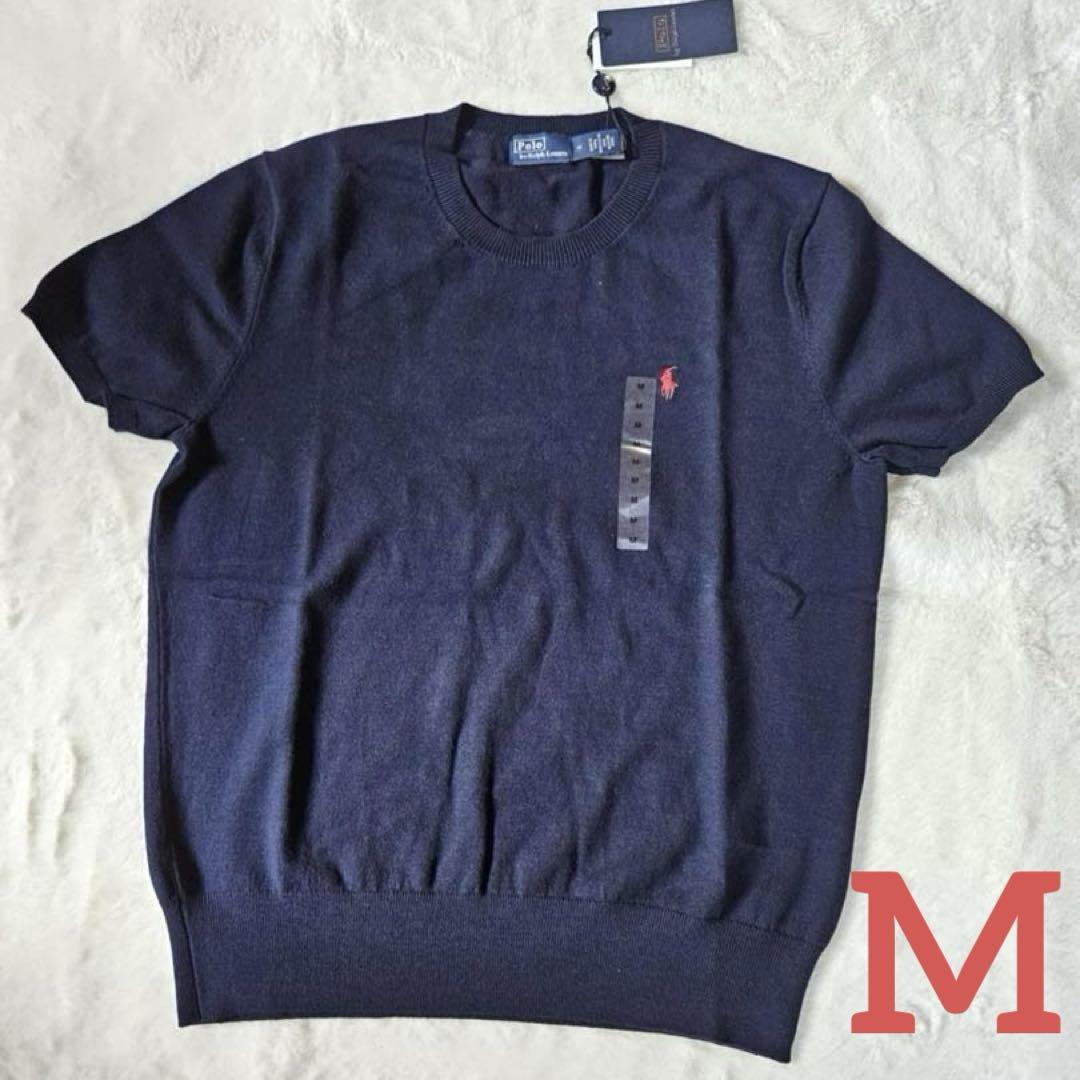 POLOラルフローレンコットンブレンド ショートスリーブ セーター M RALPH LAUREN｜コットンブレンド ショートスリーブ セーター