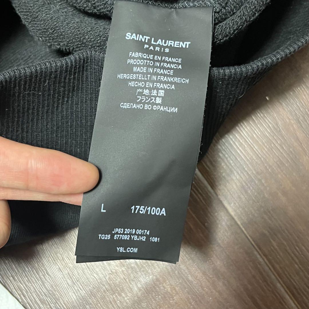 Saint Laurent パーカー　ブラック　黒　ロゴ