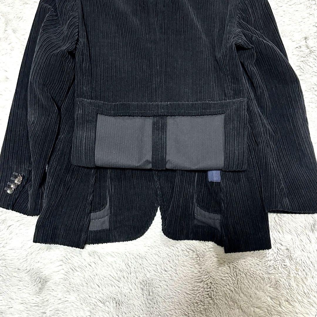 【保障できる】 ラルディーニ LARDINI テーラードジャケット ブラックL コーデュロイ ジャケット・アウター