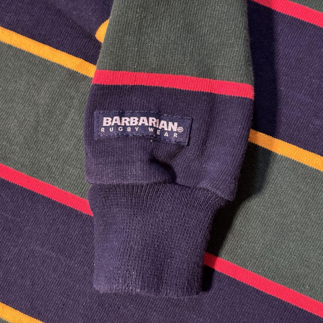 BARBARIAN バーバリアン 12oz ラガーシャツ ボーダー XL