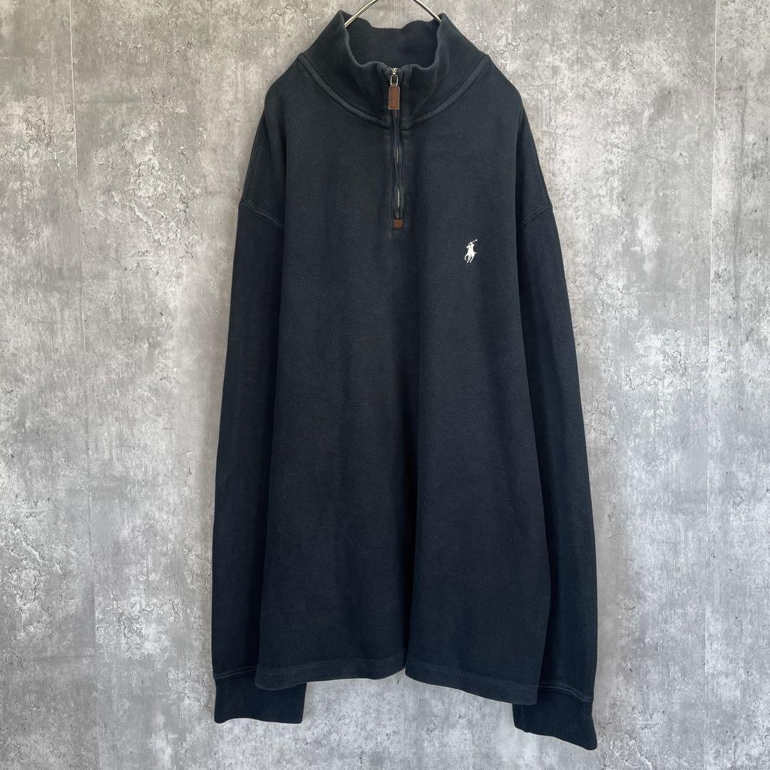 人気カラー】ポロ ラルフローレン ハーフジップ スウェット 古着