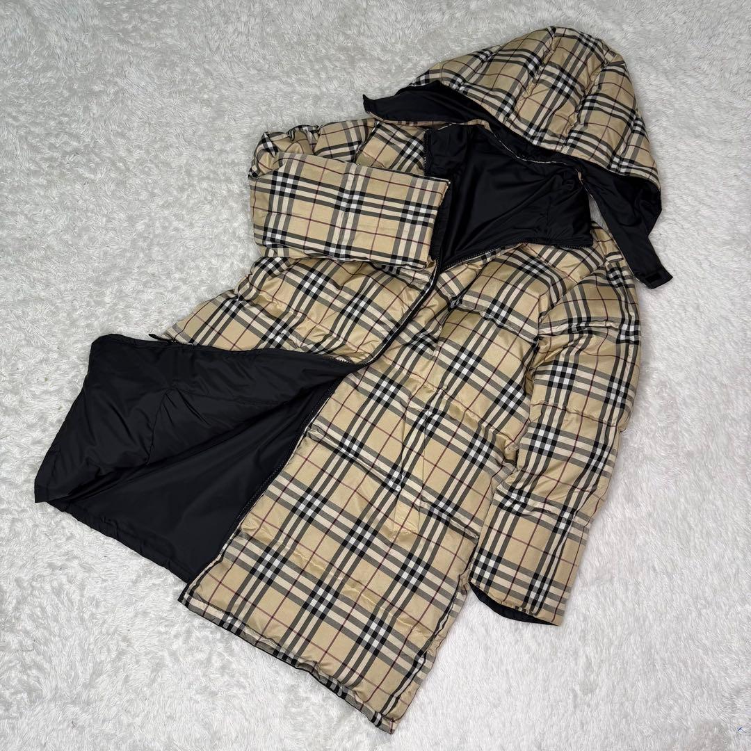 BURBERRY ノバチェック ダウン ロングコート リバーシブル フーディM BURBERRY LONDON