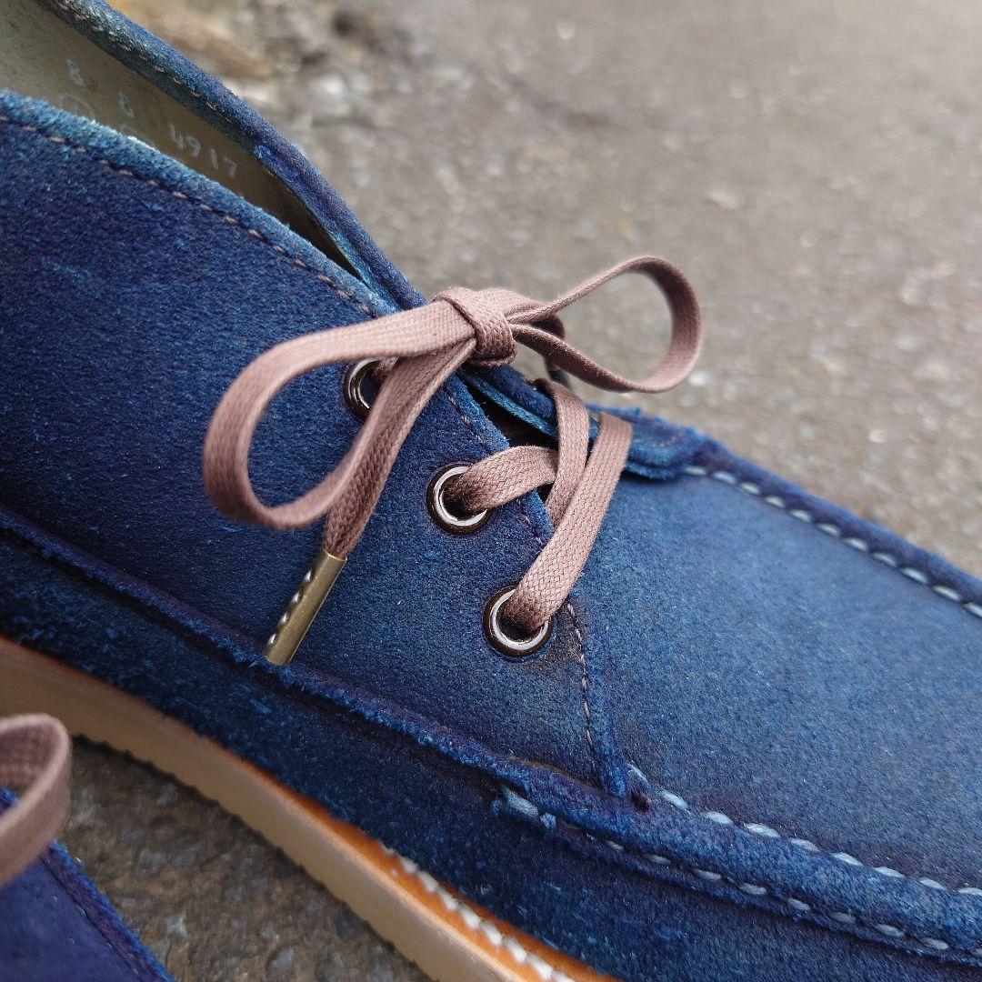 ラッセルモカシン スポーティングクレイチャッカ 藍染カスタム 8E レザーミッド