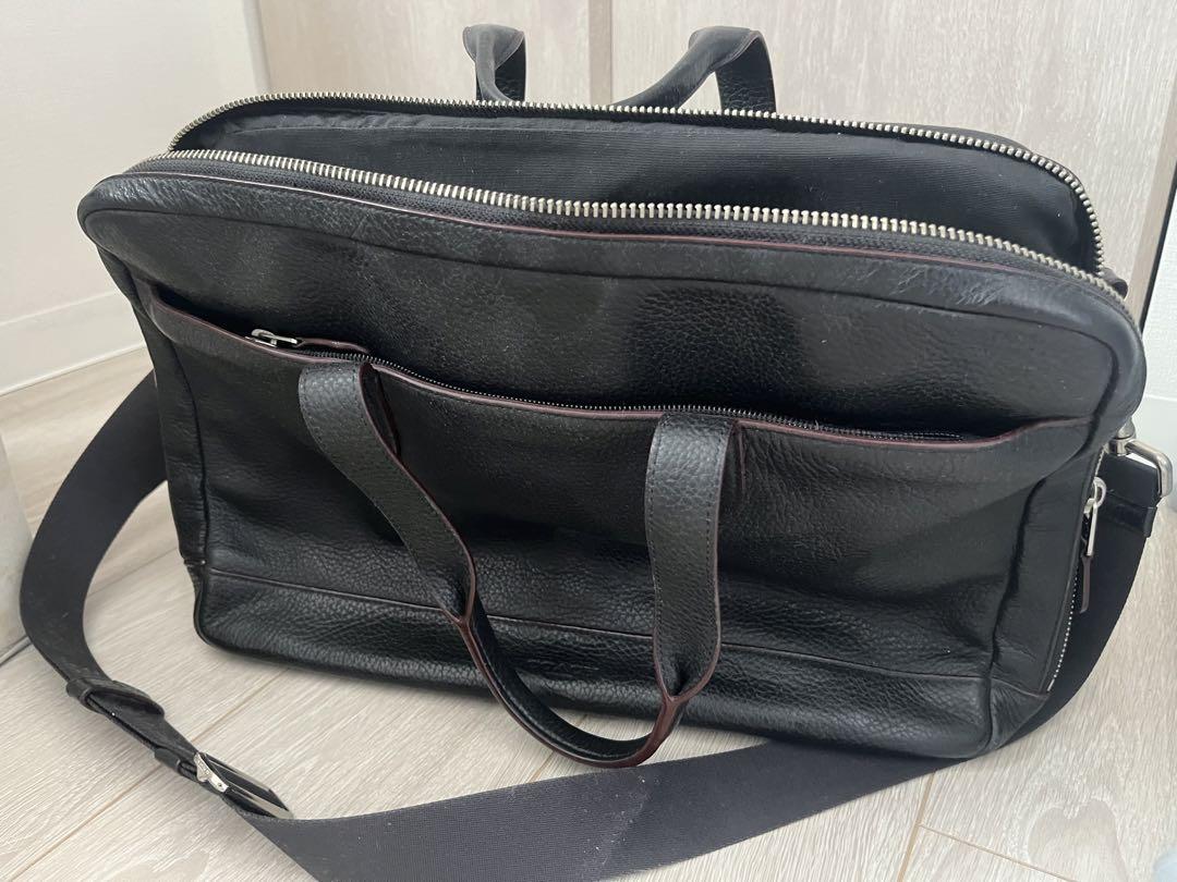 COACHコーチ ビジネスバッグ 2way シボレザー 黒
