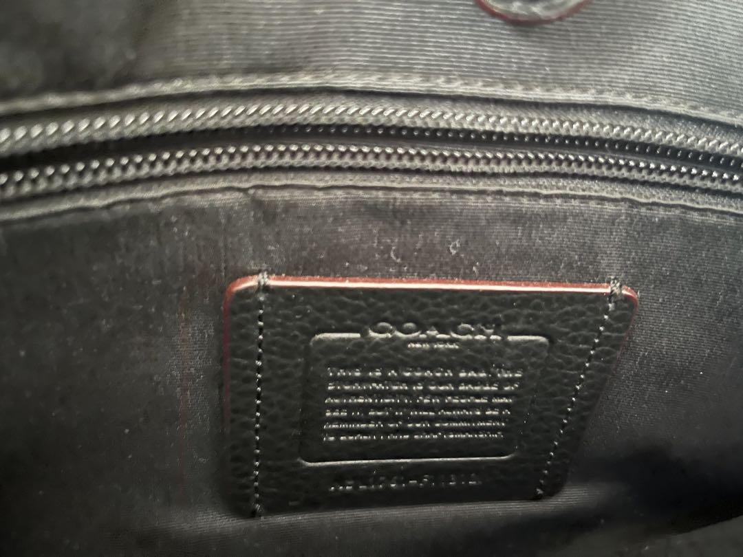 COACHコーチ ビジネスバッグ 2way シボレザー 黒