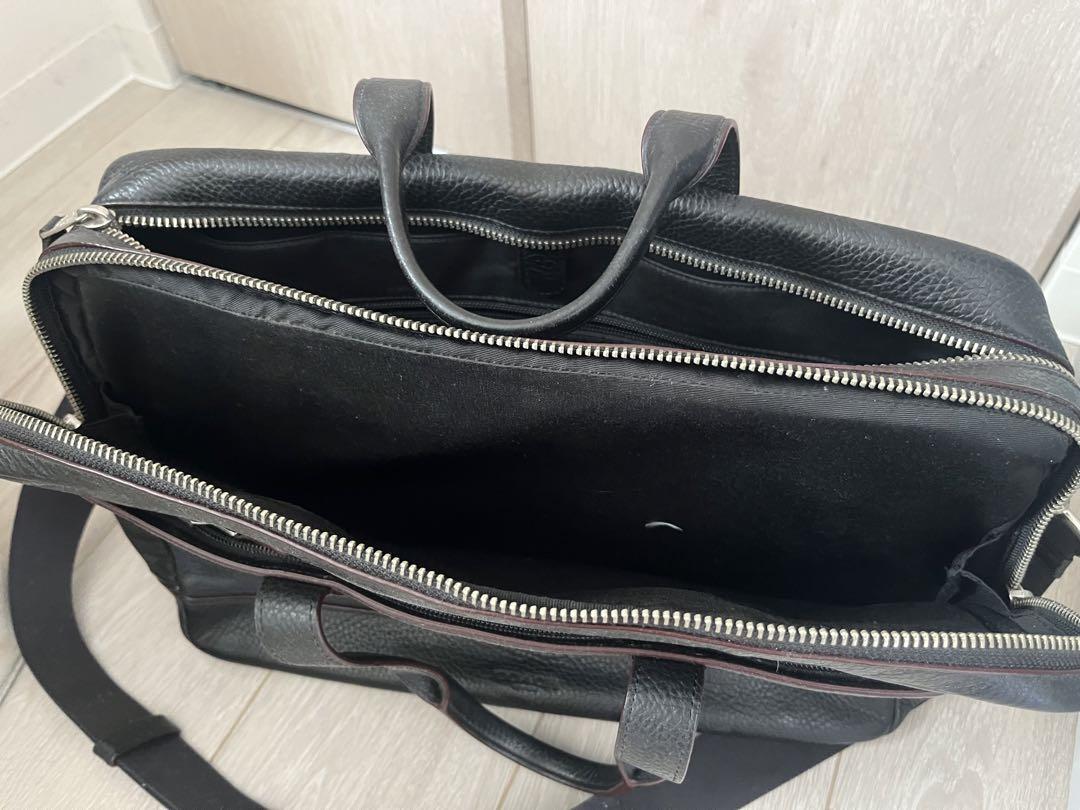 COACHコーチ ビジネスバッグ 2way シボレザー 黒