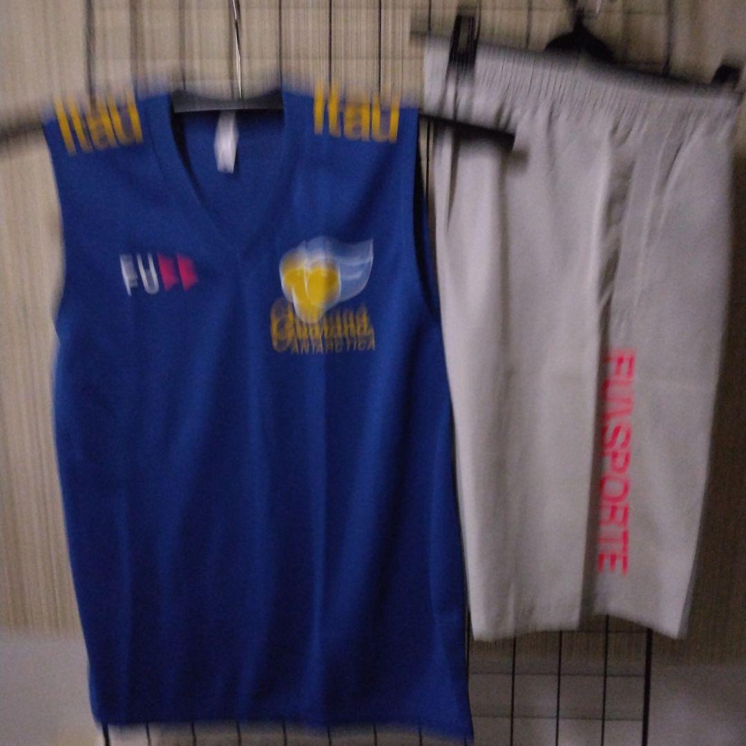 FUSPORTEノースリーブアンダーシャツ×2＋ハーフパンツ×1セット:M