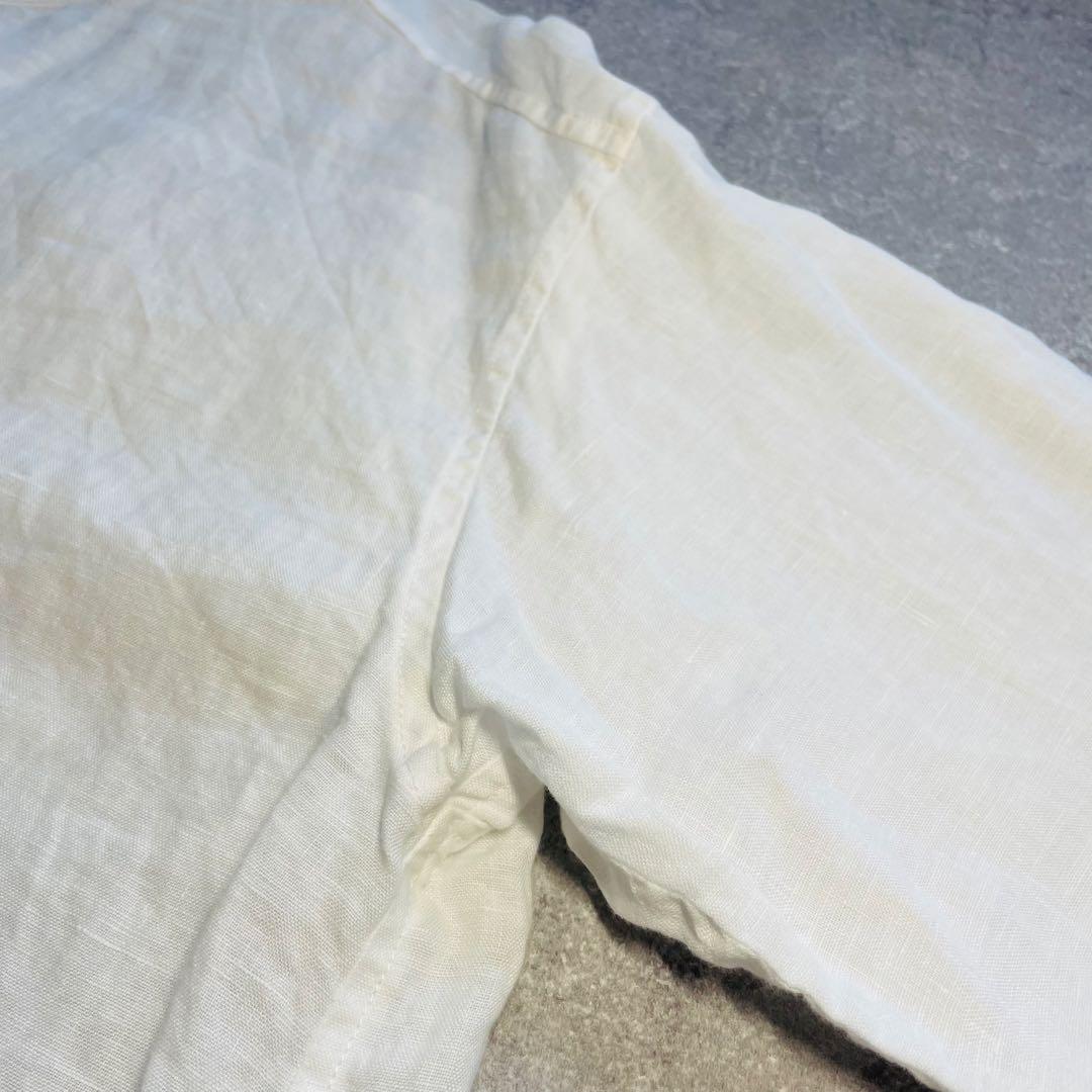 極美品✴︎green label relaxingコルトレイクリネン シャツ 白