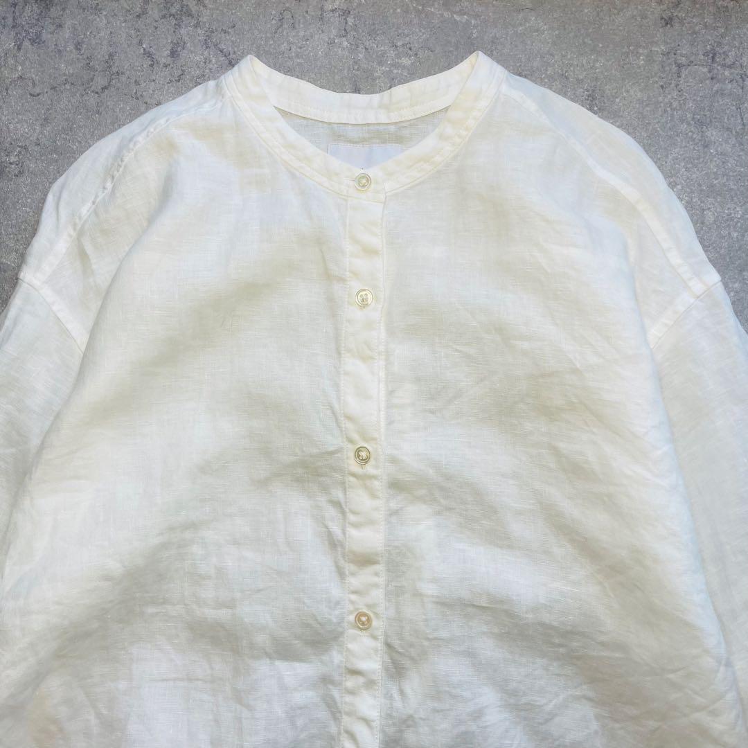 極美品✴︎green label relaxingコルトレイクリネン シャツ 白