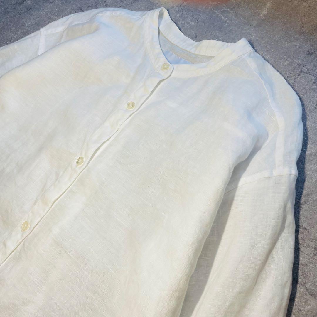 極美品✴︎green label relaxingコルトレイクリネン シャツ 白