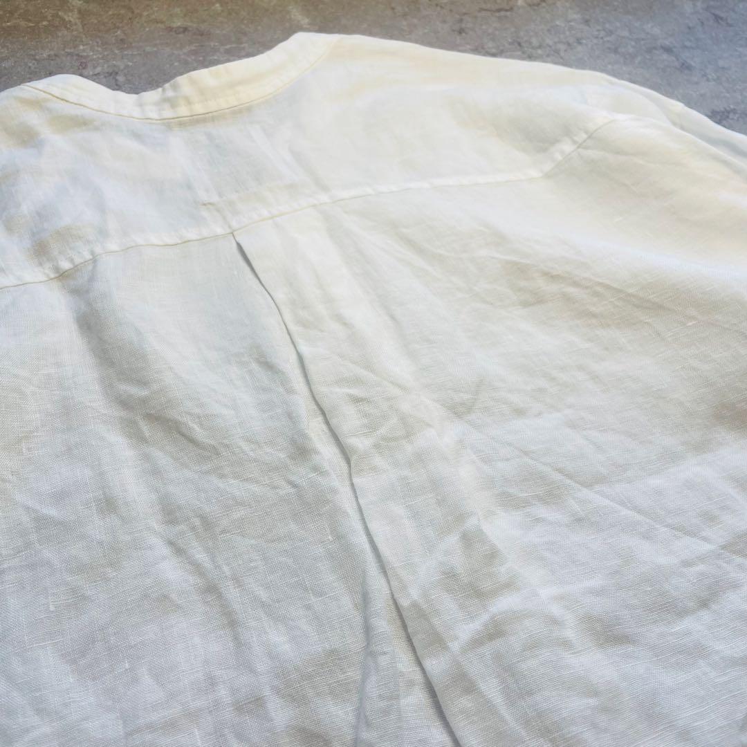 極美品✴︎green label relaxingコルトレイクリネン シャツ 白