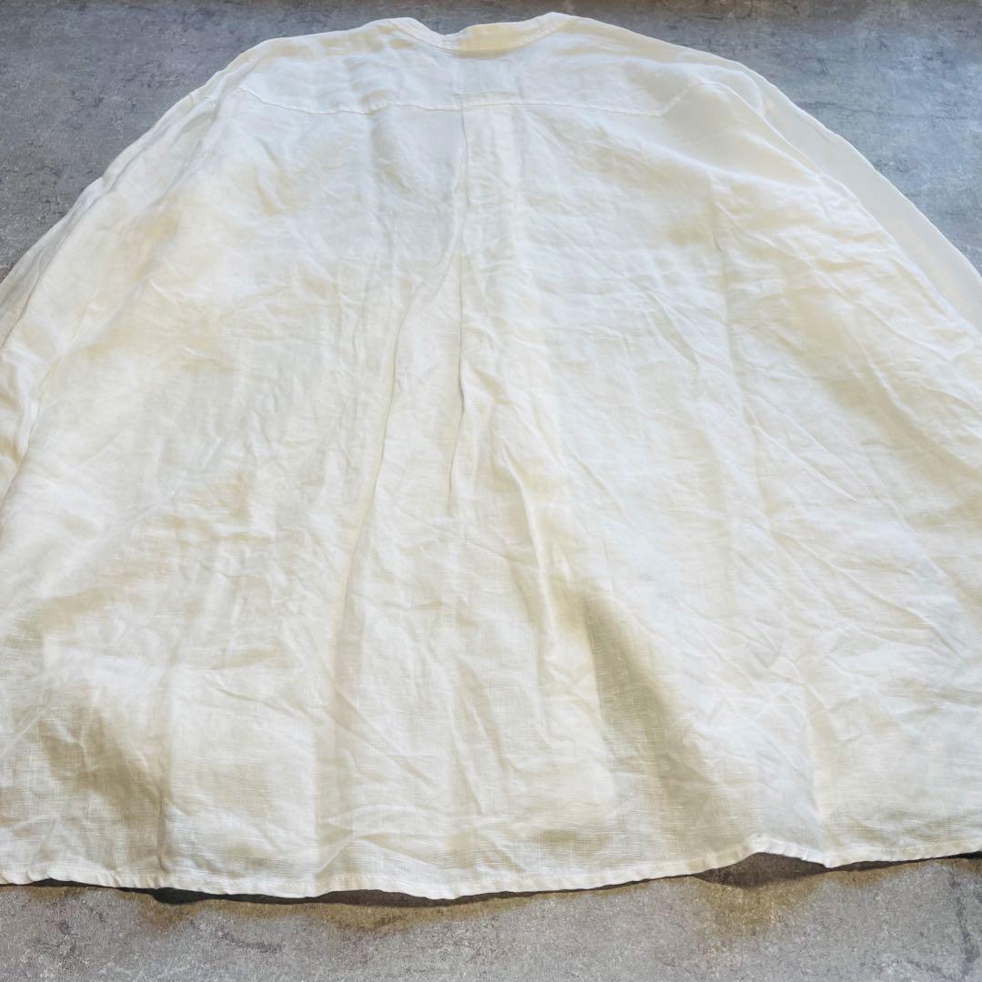 極美品✴︎green label relaxingコルトレイクリネン シャツ 白