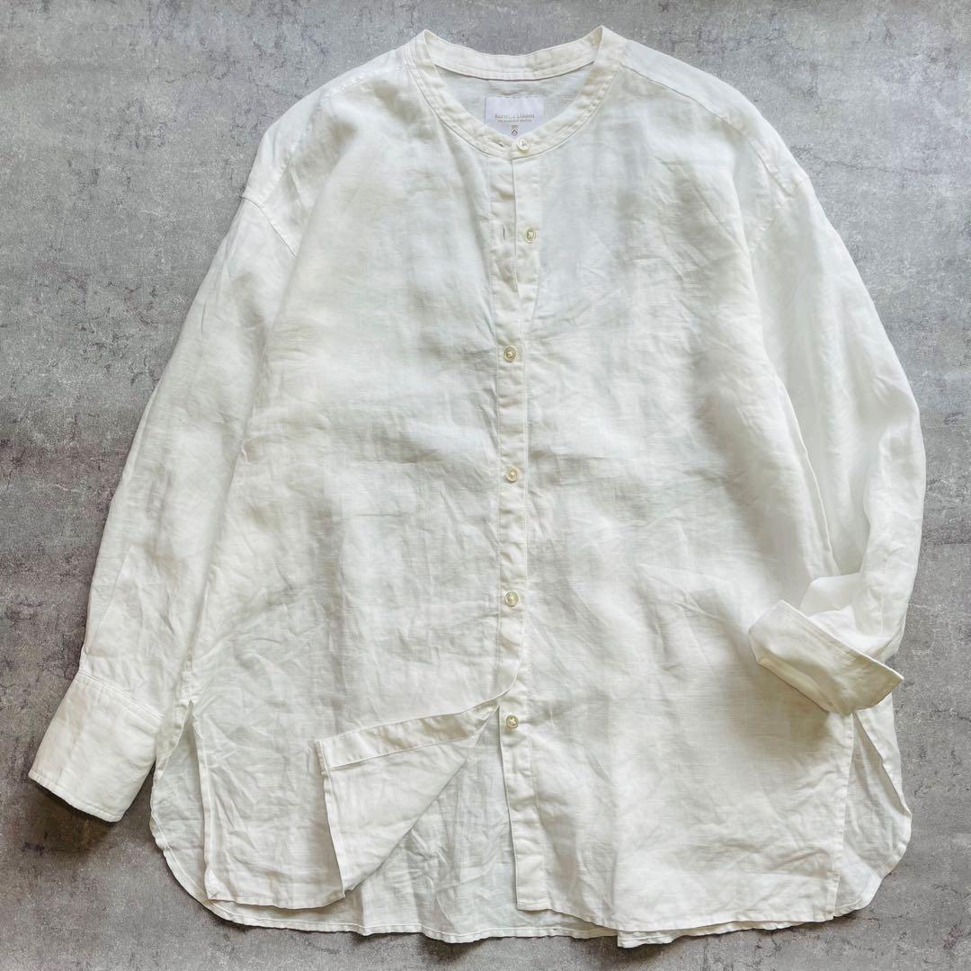 極美品✴︎green label relaxingコルトレイクリネン シャツ 白