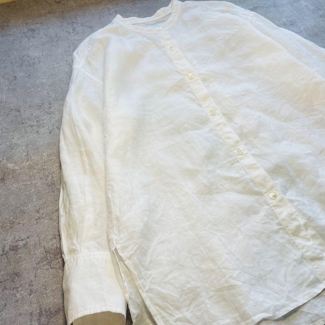 極美品✴︎green label relaxingコルトレイクリネン シャツ 白