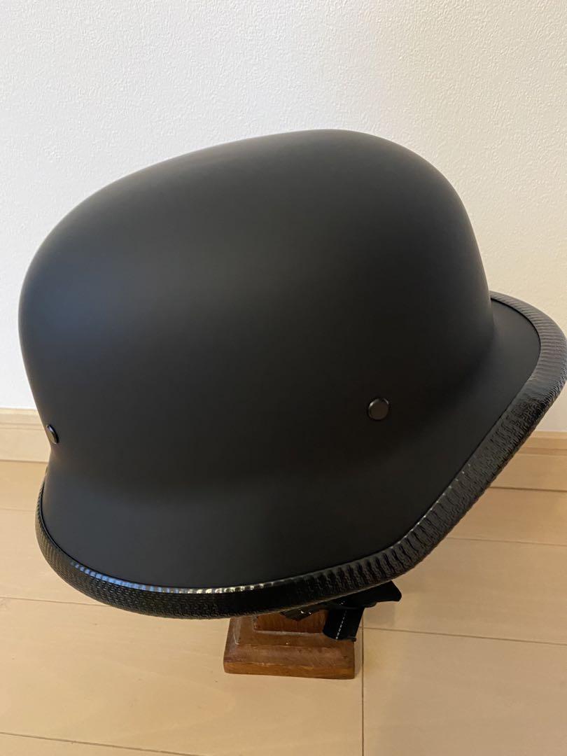 出品新品未使用　バイク　ナチヘル　マット　ヘルメット　黒　M ロングダックテール