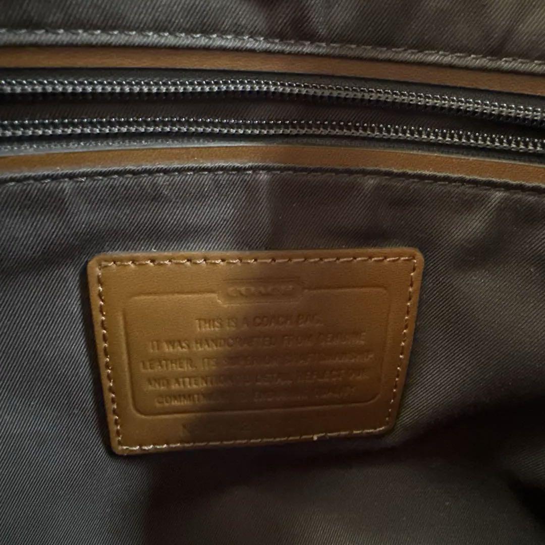 COACH ブラウン レザー ビジネスバッグ