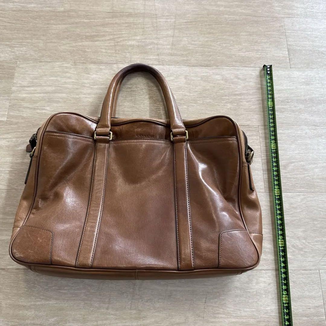 COACH ブラウン レザー ビジネスバッグ