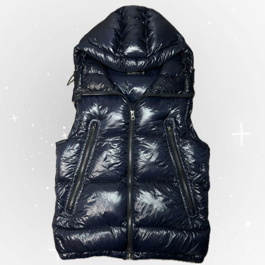00s archive ダウンベスト 平成初期 光沢 ダブルジップ お兄系ジャケット・アウター