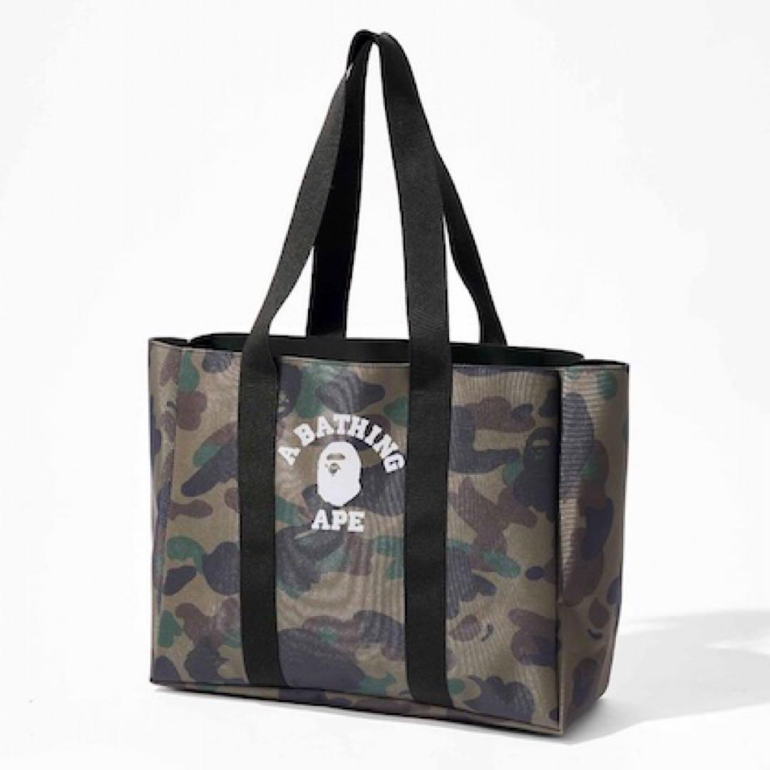 90s エイプ　迷彩トートバック 新品・未使用】☆A BATHING APE☆迷彩 トートバッグ ☆エイプ