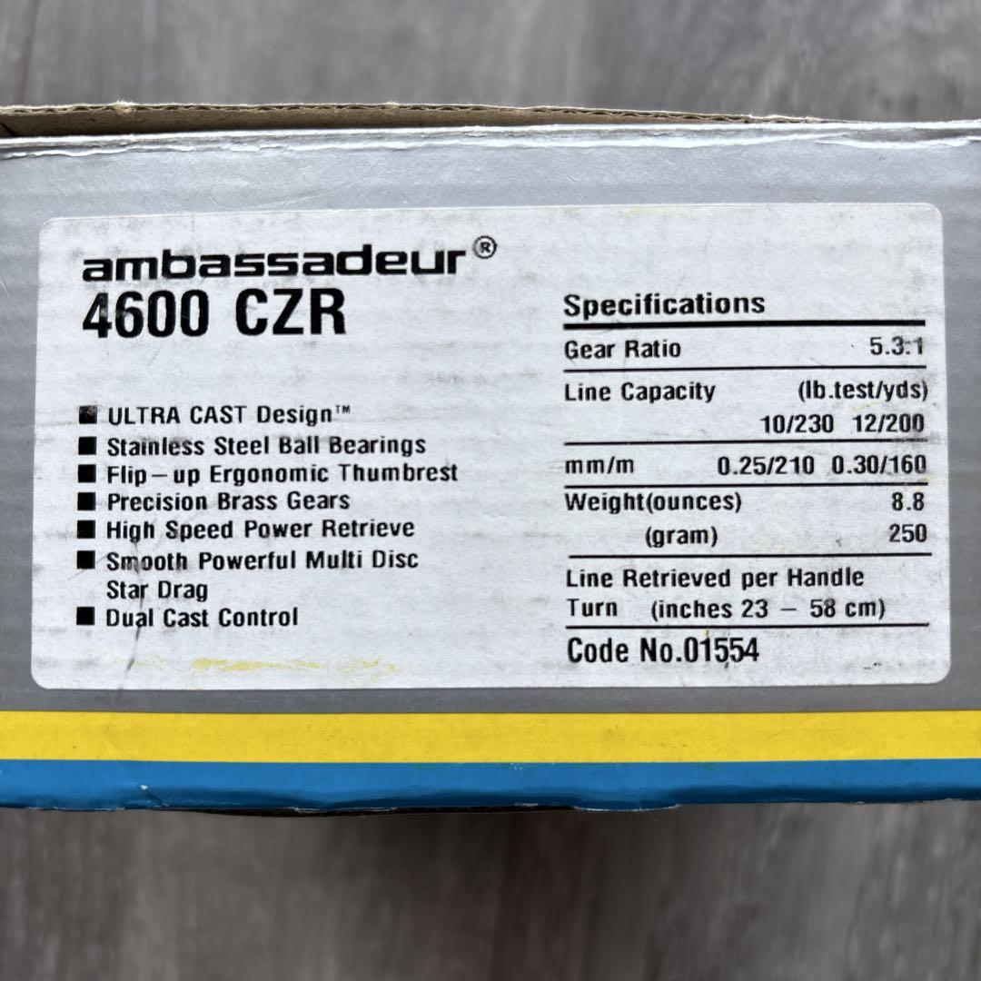 【新品未使用】希少 Abu Garcia Ambassadeur 4600CZR