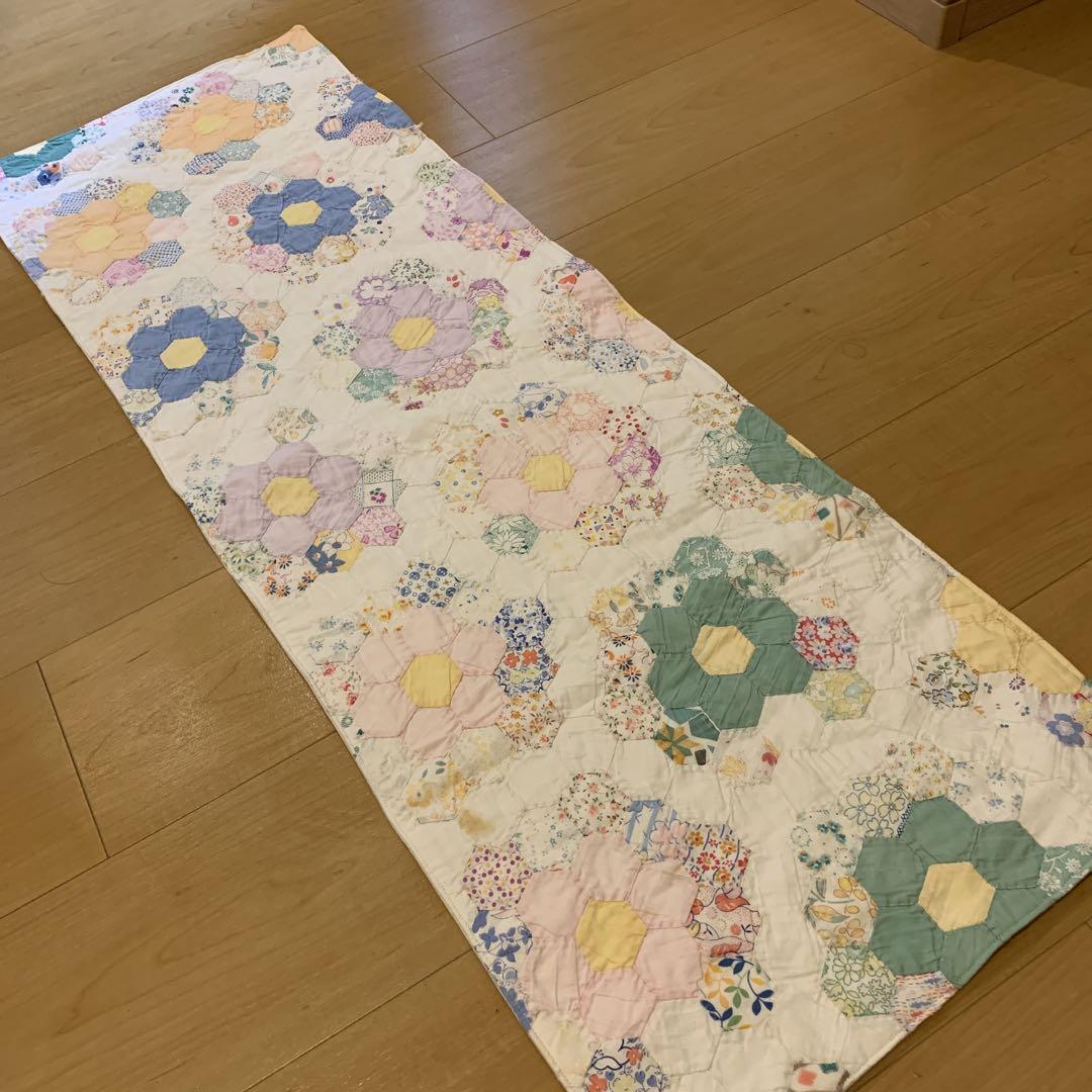 アンティークキルト　マット　椅子　テーブルなどに♪ テディベア　作家