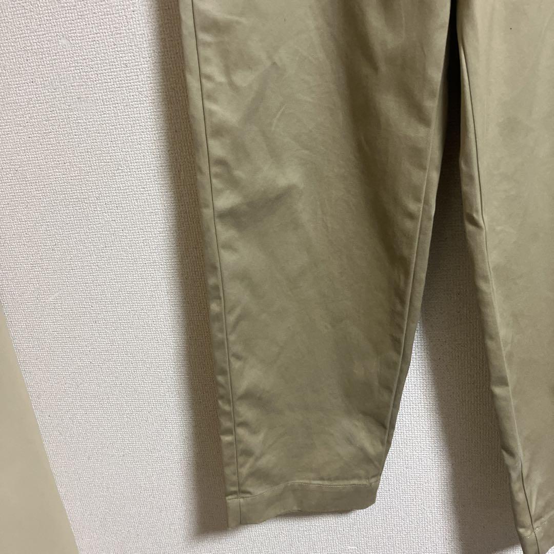 【大きいサイズ】ハーベスティ　ルーズテーパードパンツ　スラックス　ベージュ