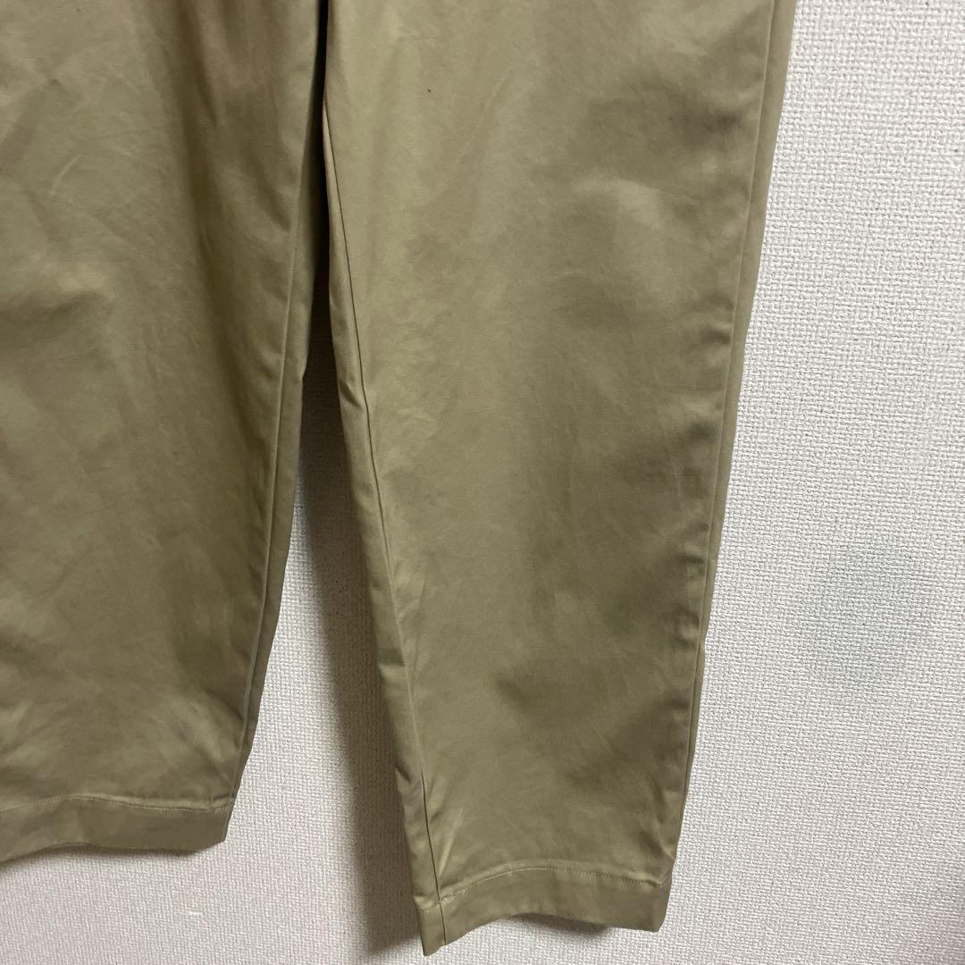 【大きいサイズ】ハーベスティ　ルーズテーパードパンツ　スラックス　ベージュ