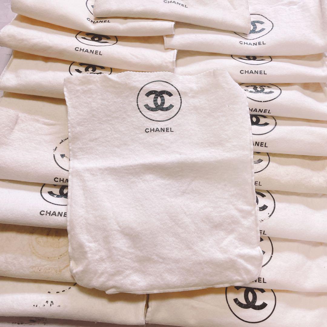 H2776 CHANEL シャネル　白　大 収納　保存袋　袋　バッグ　まとめ