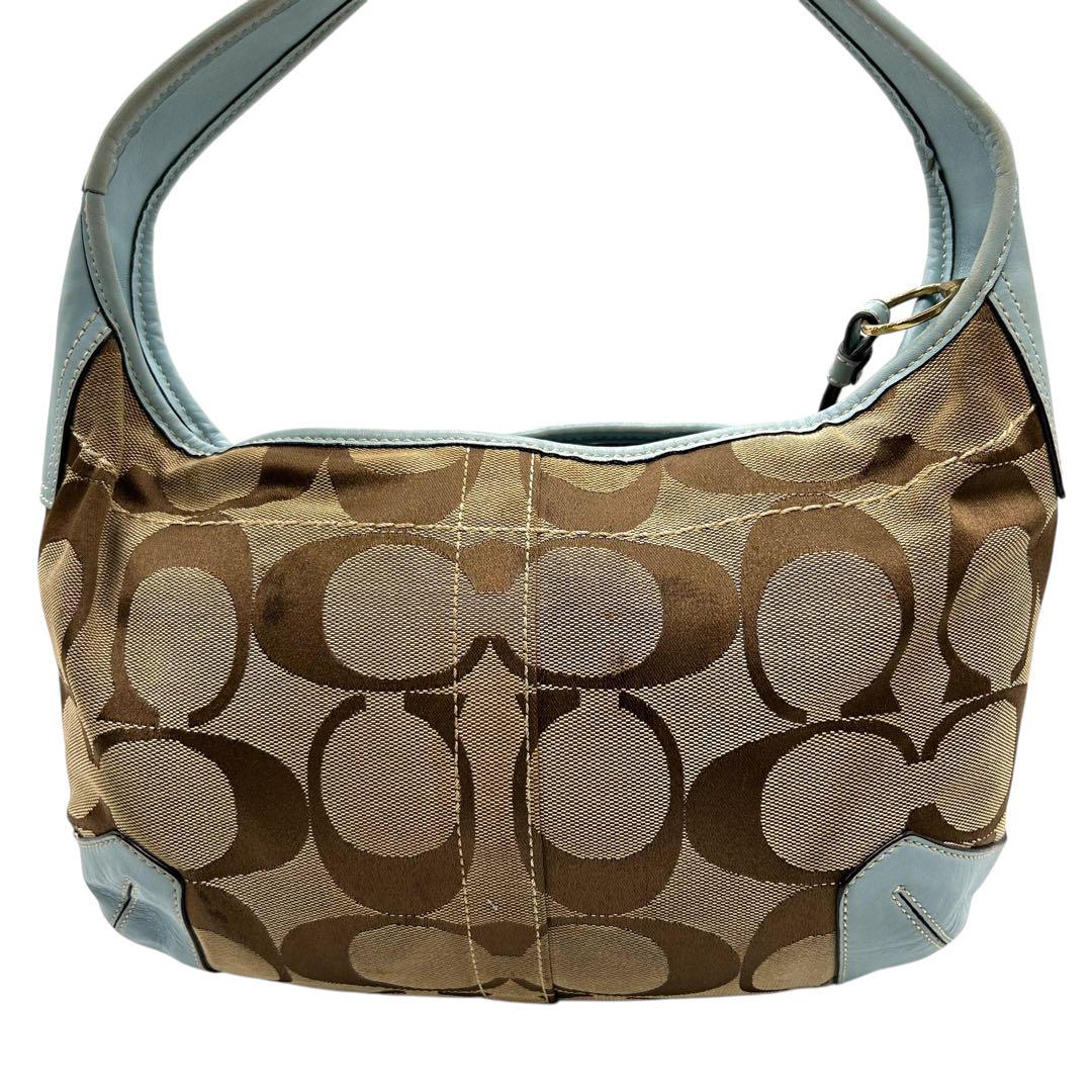 良品 838 Coach Ergo ワンショルダーバッグ シグネチャー ブルー