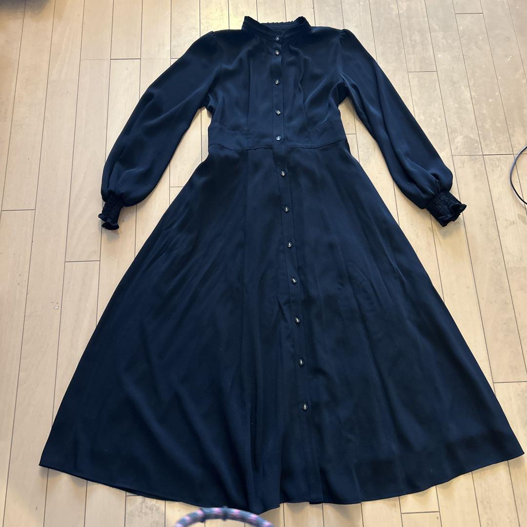 ブルーレーベルクレストブリッジ後ろチェックワンピース