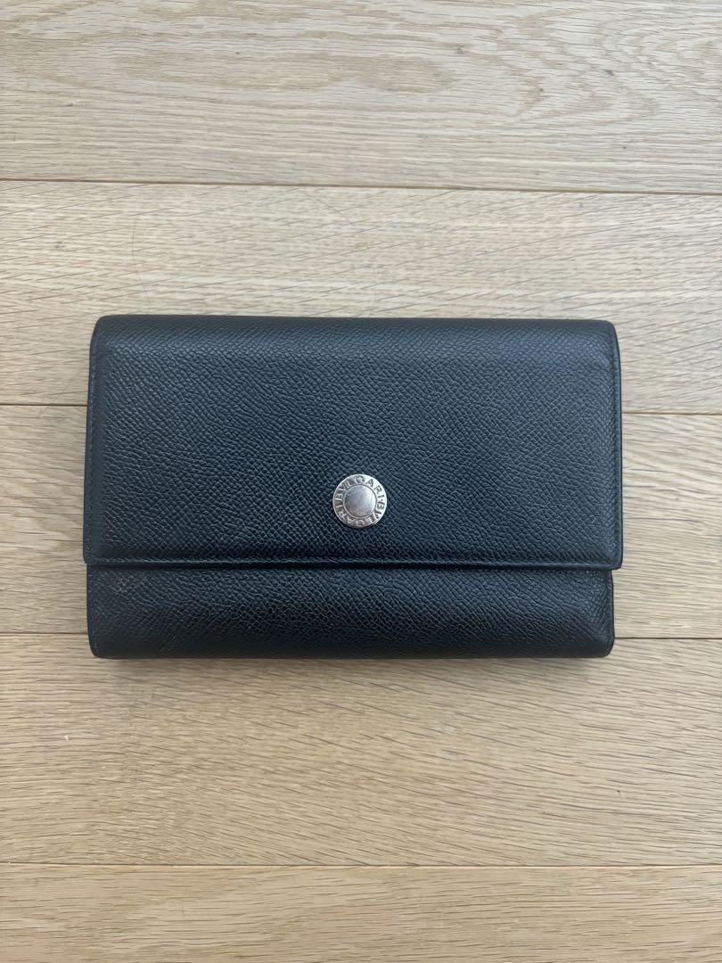 BULGARIブラック三つ折り財布