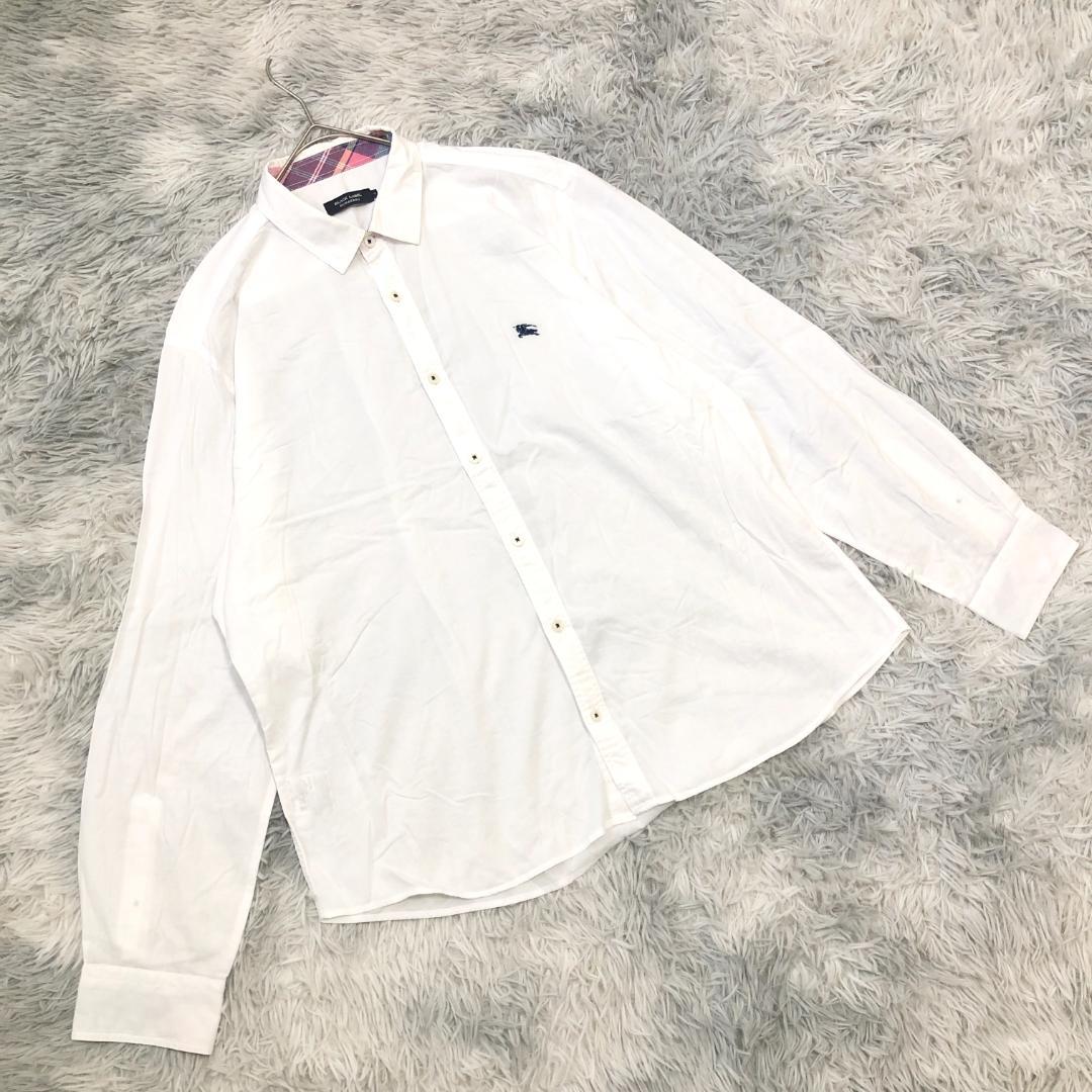 リネン混✨BURBERRY ブラックレーベル【4】長袖シャツ