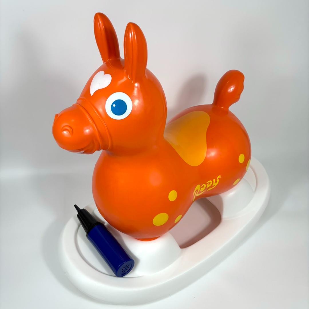 【美品】ロディ RODY オレンジ 乗り物 ロッキングベース ポンプ付き