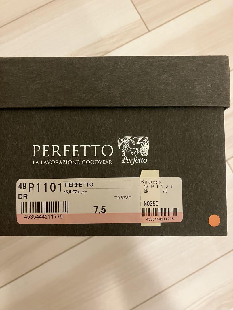 【sakkun】Perfetto ペルフェット 内羽根ストレートチップ ブ