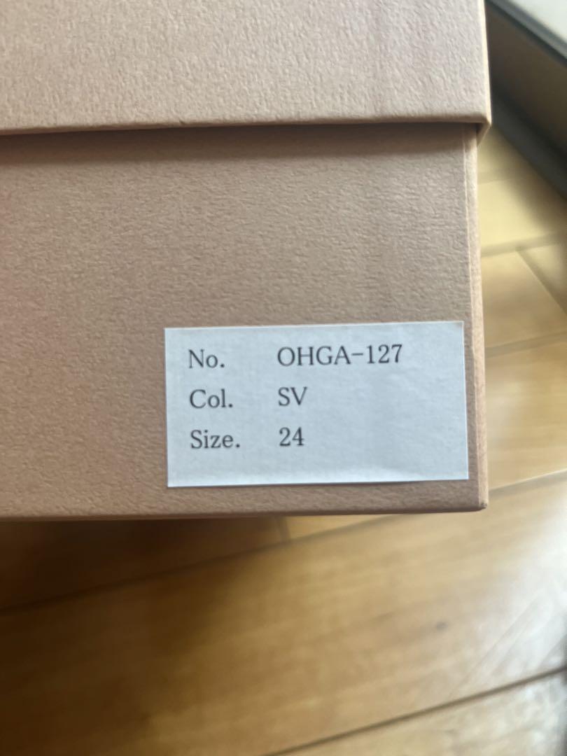 OHGA ビッグリボンパンプス  シルバー