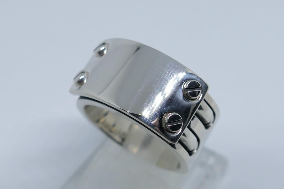 新品　未使用　18号　ドクターモンロー　ビス　プレート　リング　ワイド　指輪