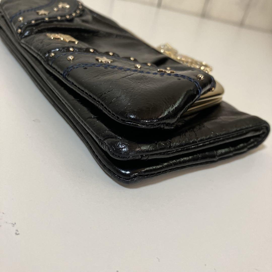 美品ANNA SUIがま口財布ニケ ブラック
