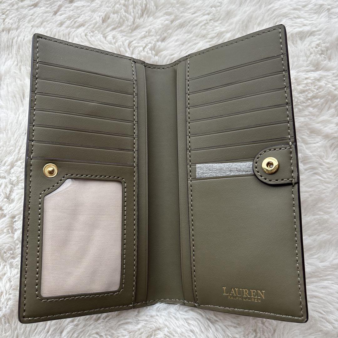 LAUREN RALPH LAUREN ローレン　ラルフローレン　長財布　カーキ