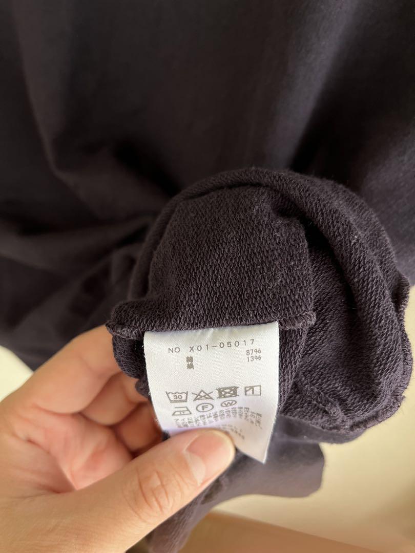 comoli コットンシルクジャージハーフジップPO NAVY サイズ3