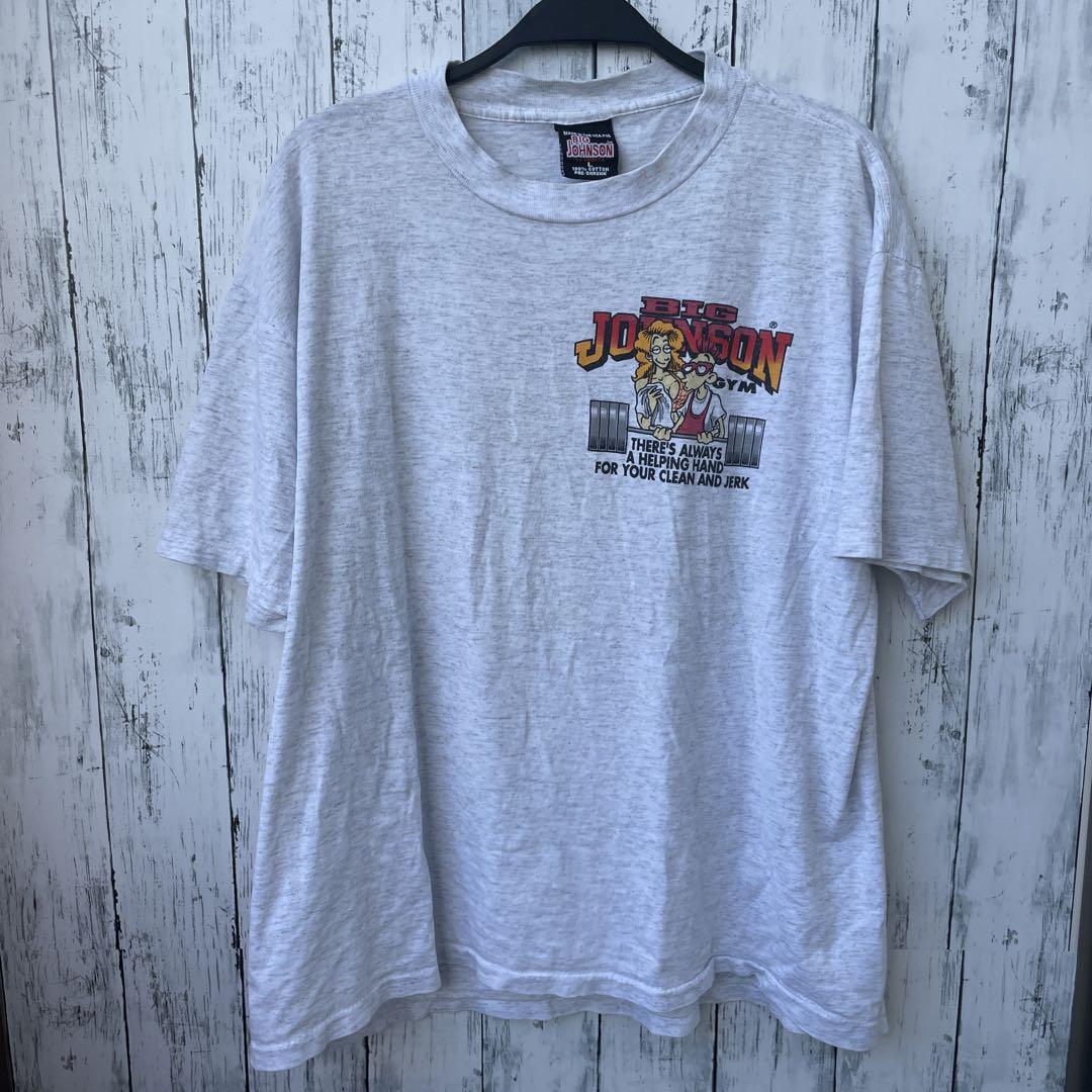 90s usa製 tシャツ JOHNSON バックプリント VINTAGE - 90s メッセージtシャツ USA製 ホワイト XL相当 バック