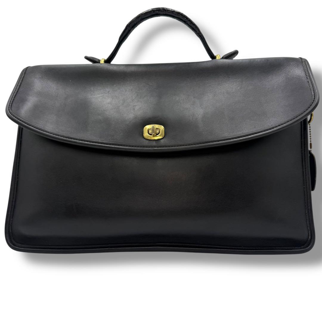 美品 COACH オールドコーチ　ビジネスバッグ　2way ブラック レザー