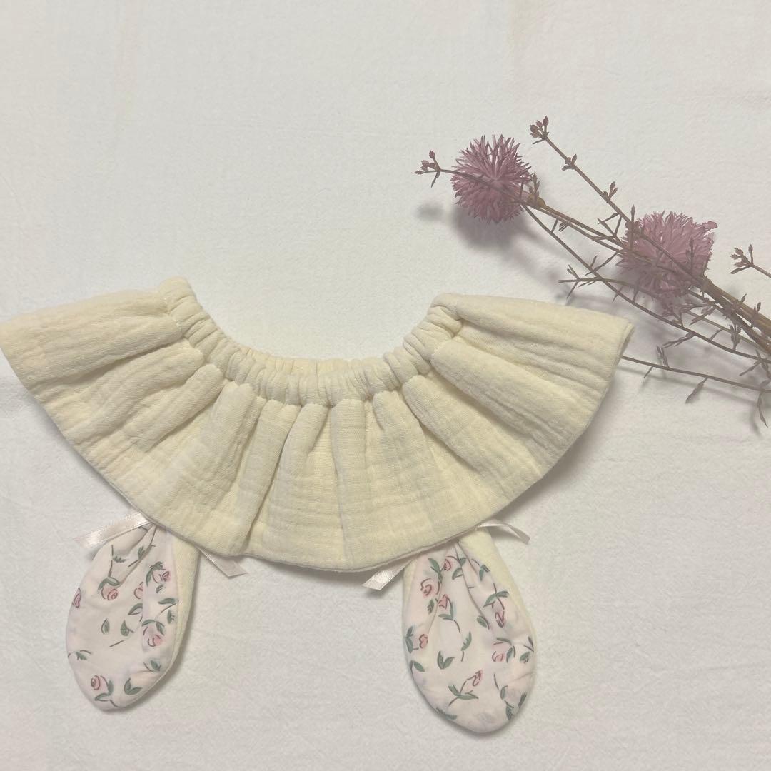 5420 ハンドメイドスタイ フリル うさ耳 リボン 名入れスタイ NEXPOTALLINN_EU