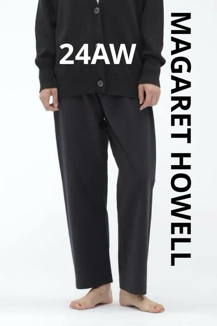 マーガレットハウエル 24AW COTTON WITH PLAX ワイドパンツ