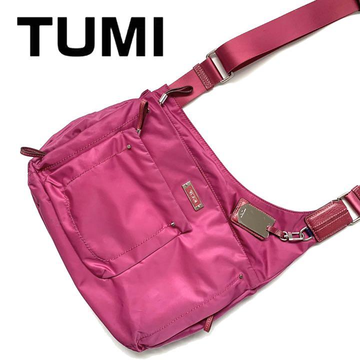 TUMI トゥミ ツミ ピンク ナイロン ショルダーバッグ レディース カバン
