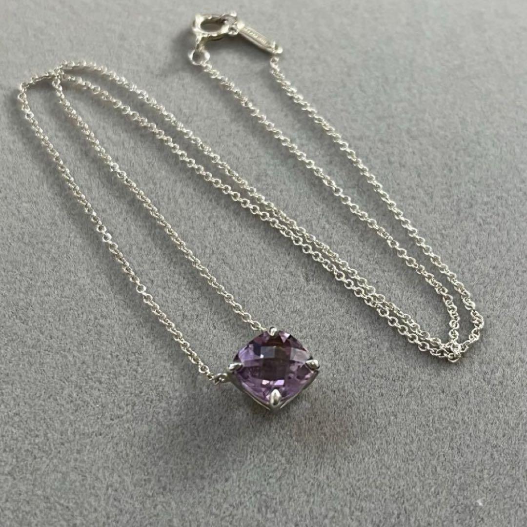 Tiffany スパークラー　アメジスト　シルバーネックレス　Ag925 Tiffany スパークラーアメジストシルバーネックレスAg925