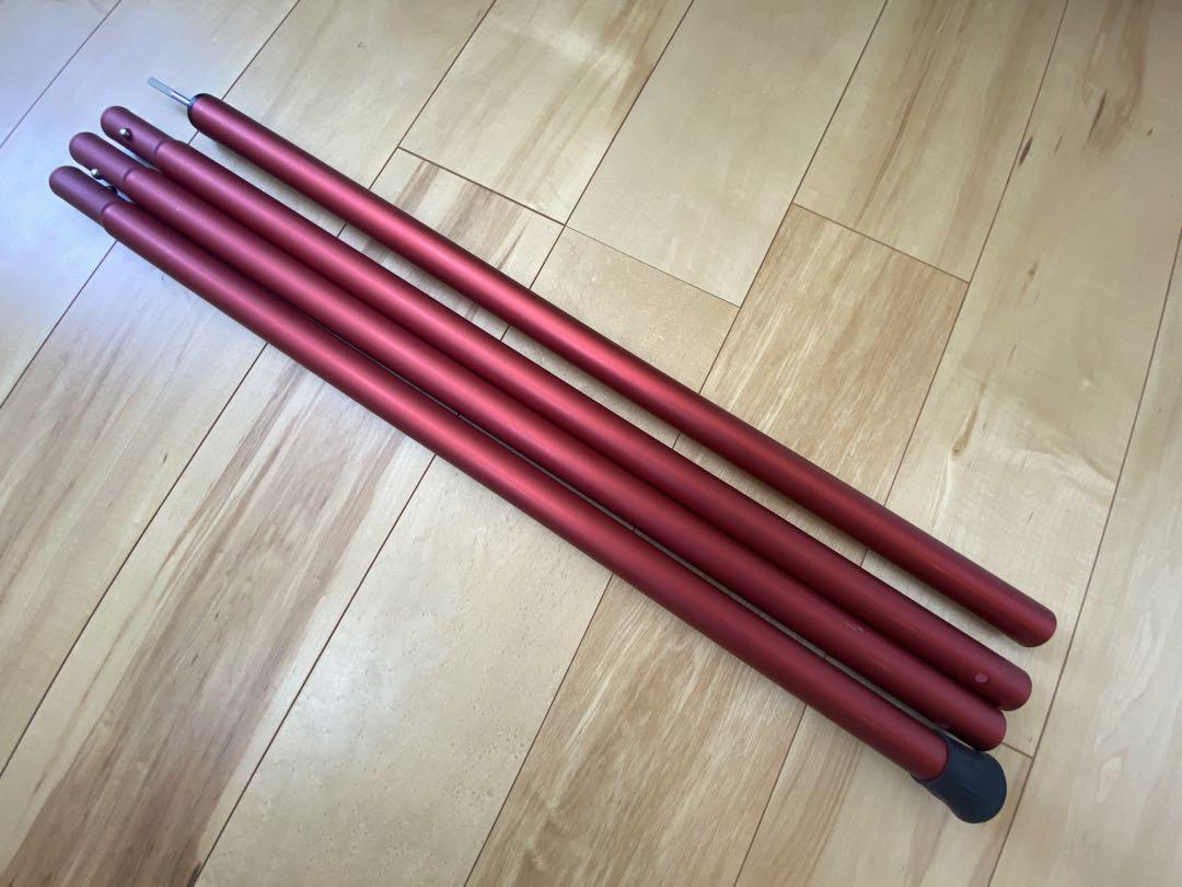 スノーピーク　ウィングポール　レッド　240cm 280cm 2本セット