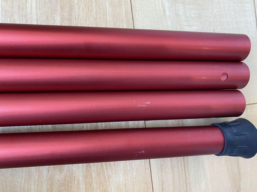 スノーピーク　ウィングポール　レッド　240cm 280cm 2本セット