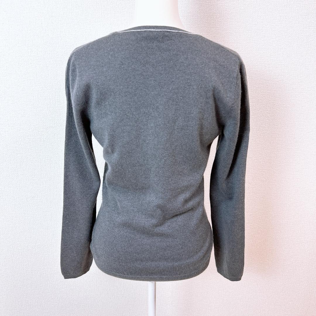【美品】ブルネロクチネリ カシミヤ100％　 Vネック ニット セーター　L